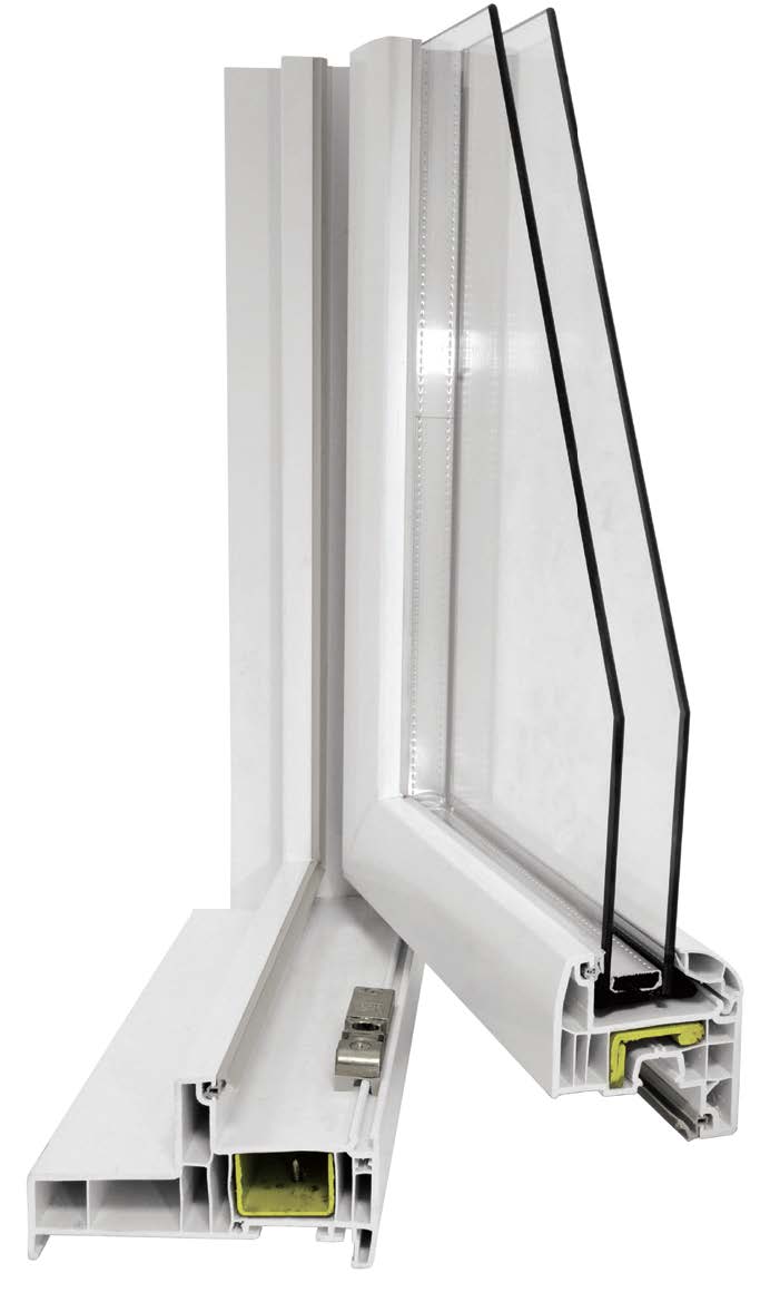 Gamme Élégance PVC — coupe de profil